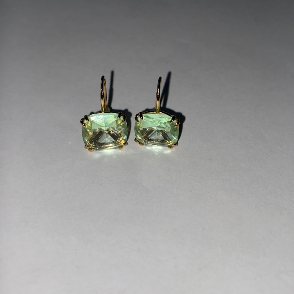 Stella & Dot Green Stone Earrings